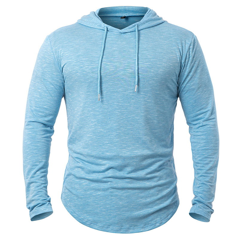 Running Gear Long Sleeve - Hoodies atléticos leves masculinos manga longa