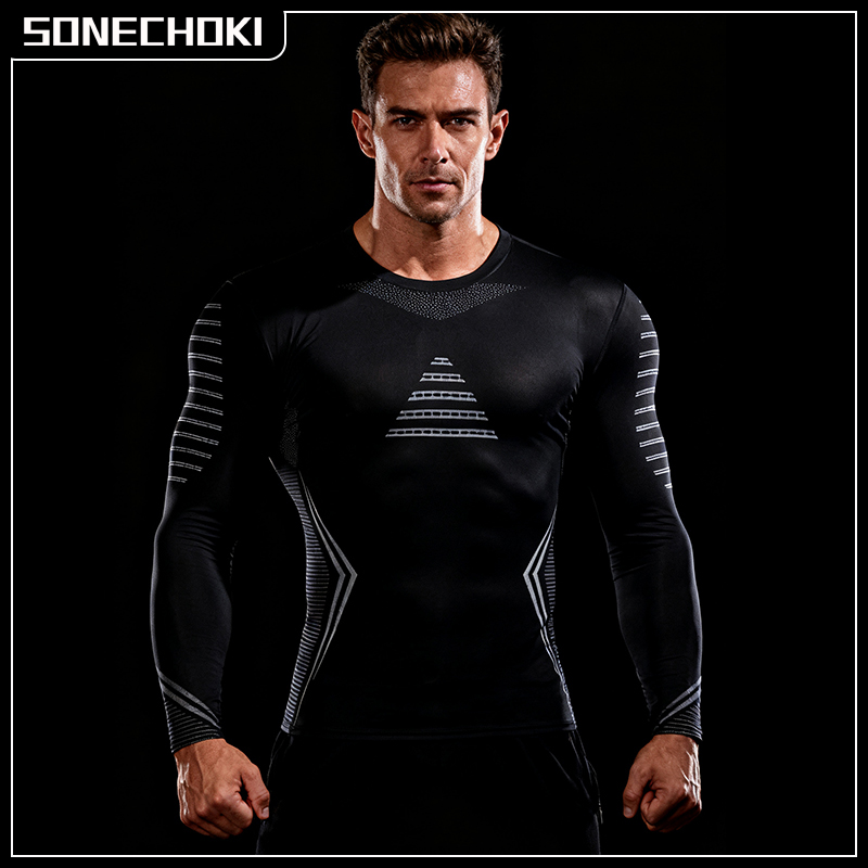 Running Gear Winter - Compressão correndo camisa dos homens de