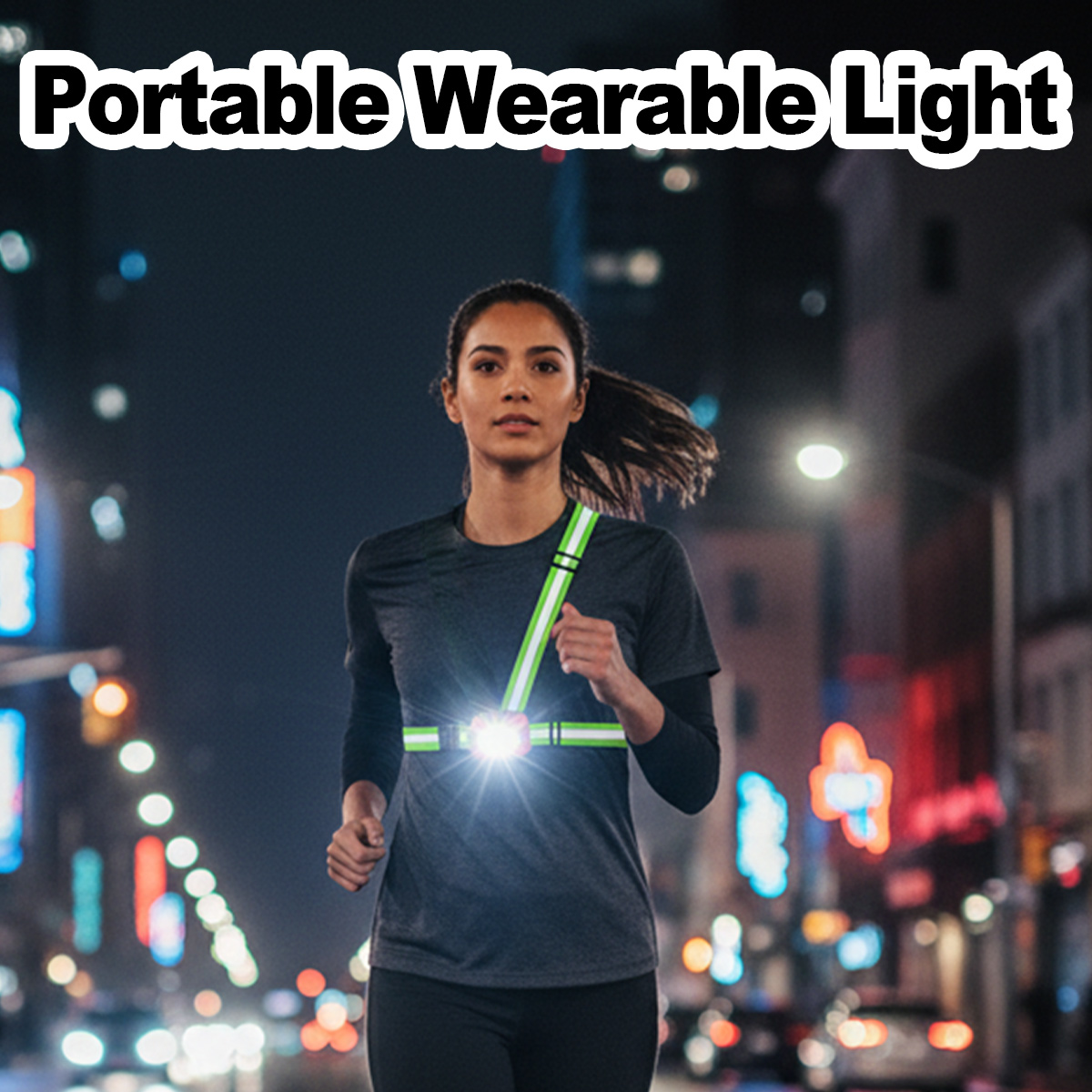 Running Gear For Night - Lanterna de Peito Recarregável USB à