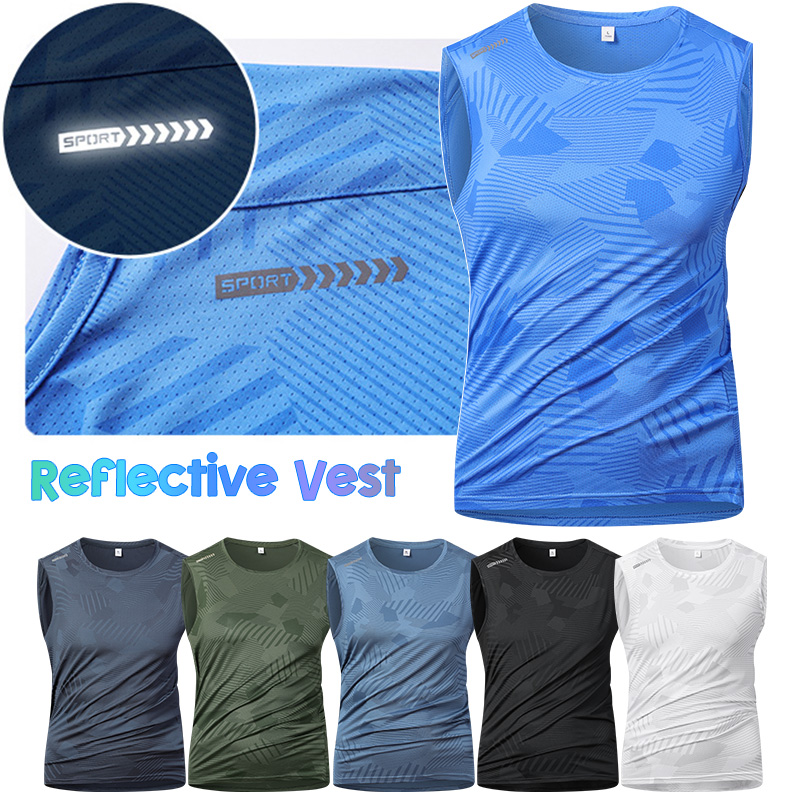 Running Gear Vest - Colete Refletivo Masculino para Corrida, Verão,