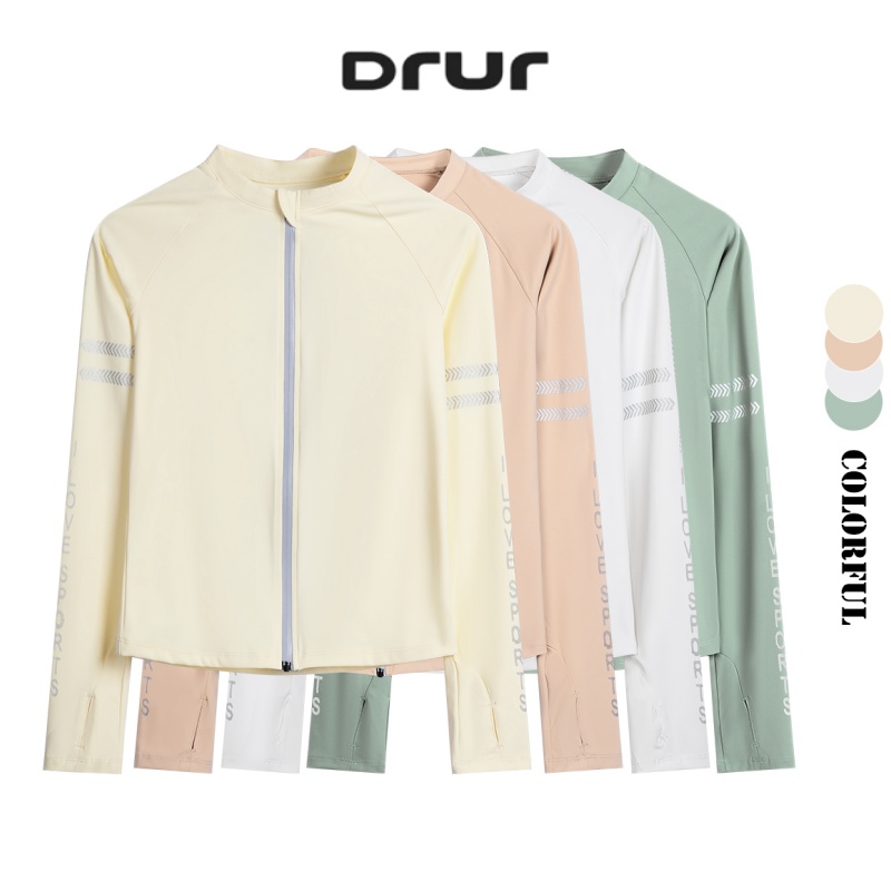 Running Gear Long Sleeve - Drur mulheres desempenho yoga topos respirável