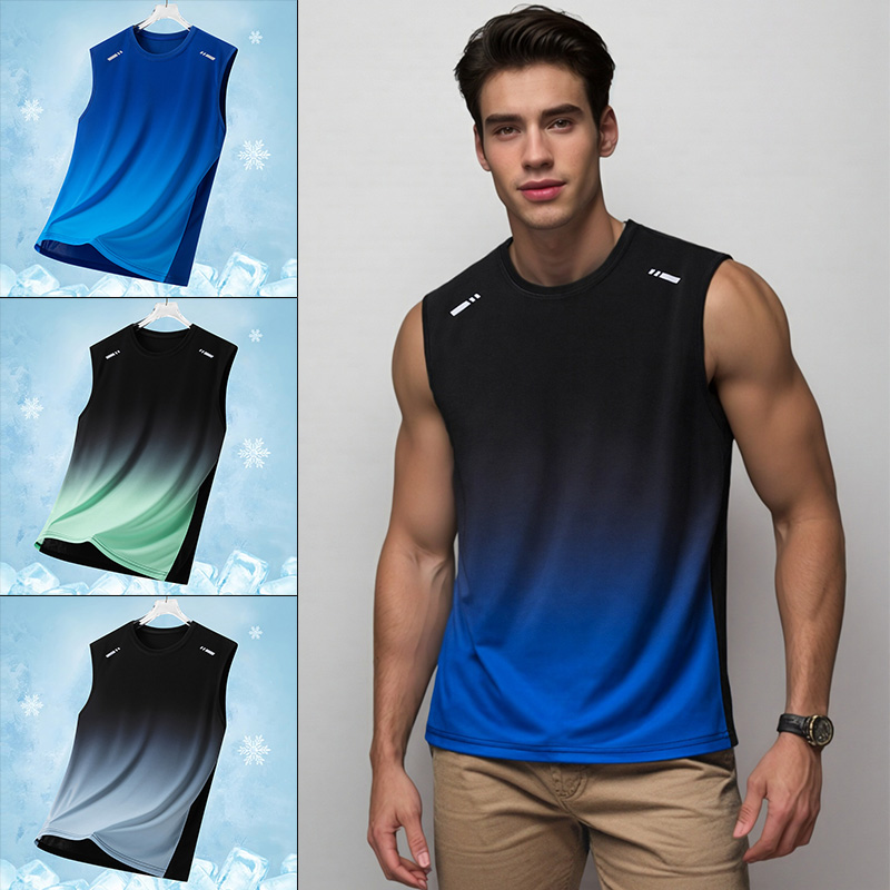 Running Gear Vest - Camiseta Esportiva Masculina Gradiente Leve Sem