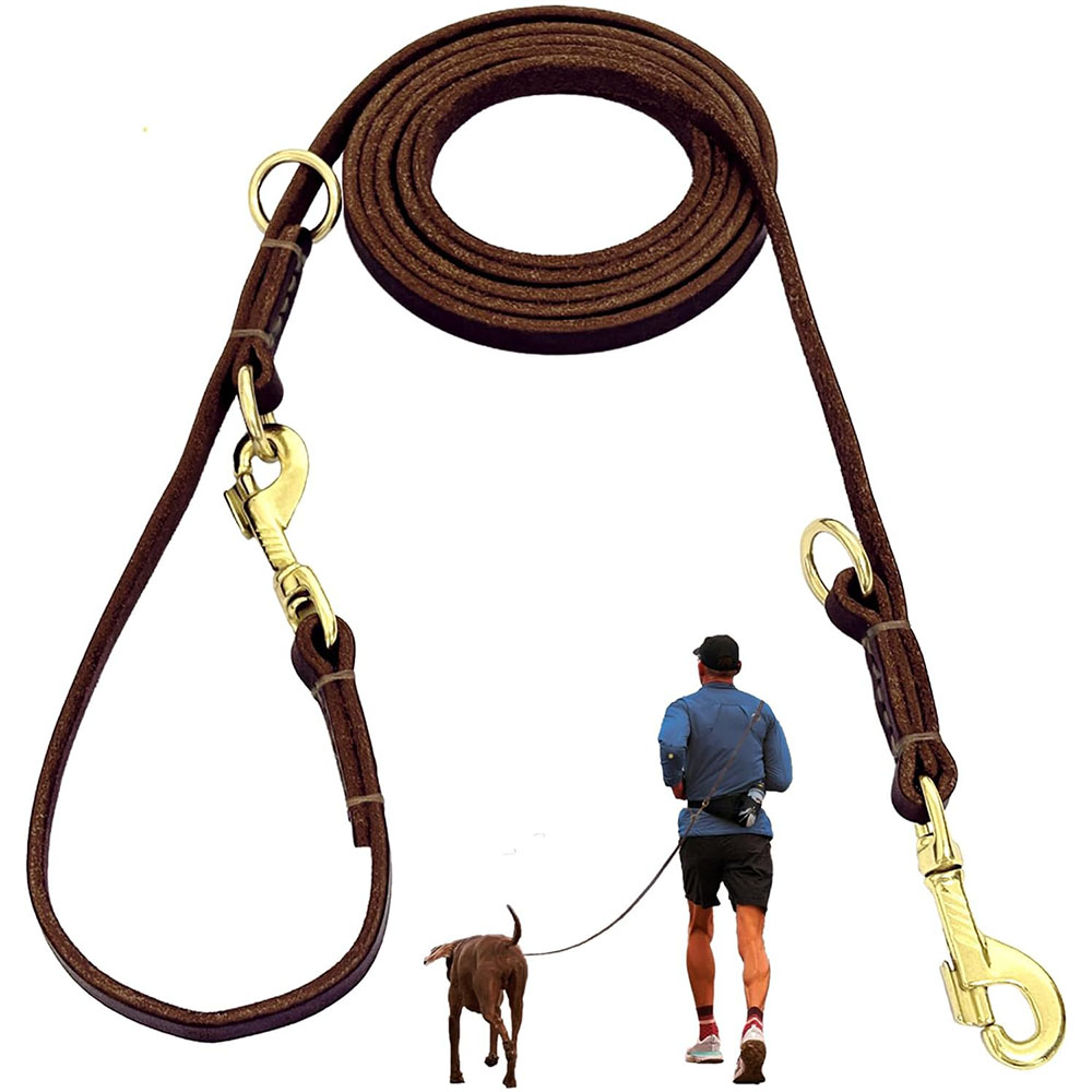Running Gear Dog - Coleira de Couro Multifuncional para Cães,