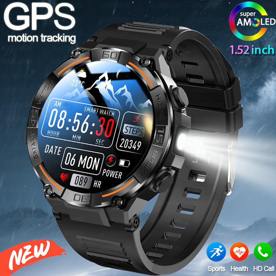 Gps Running Watch - Novo Smartwatch Militar Outdoor 2026 com