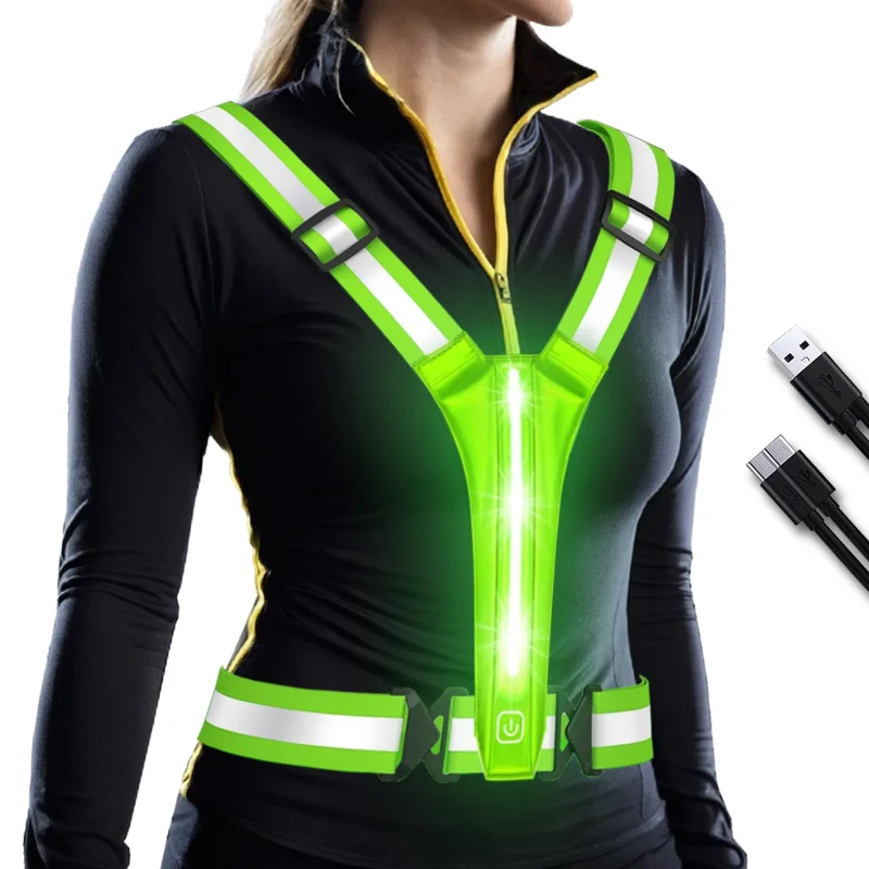LED Reflective Vest Running Ge - Running Gear For Night avaliação e preço