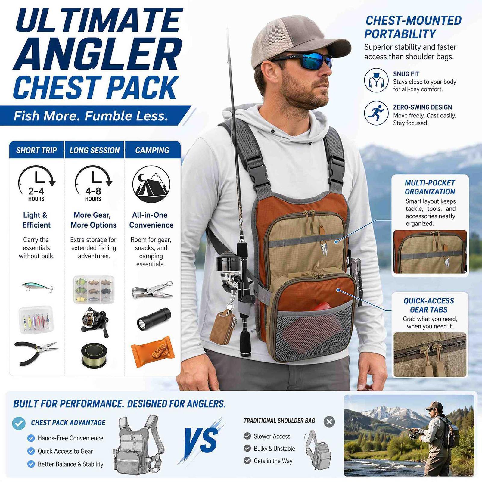 Mochila de pesca à prova d'águ - Running Gear Storage avaliação e preço